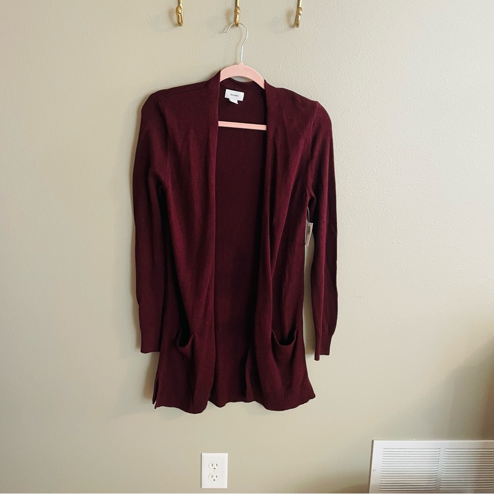 Old Navy Burgandy Cardigan Sweater